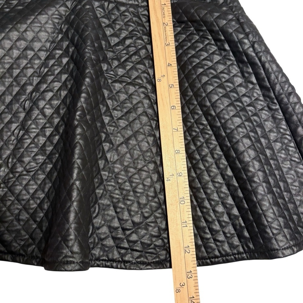 Girls Whimsigoth Swing Black Faux Quilted Leather Girls Sz 8 Grunge Punk Y2K - Picture 4 of 6